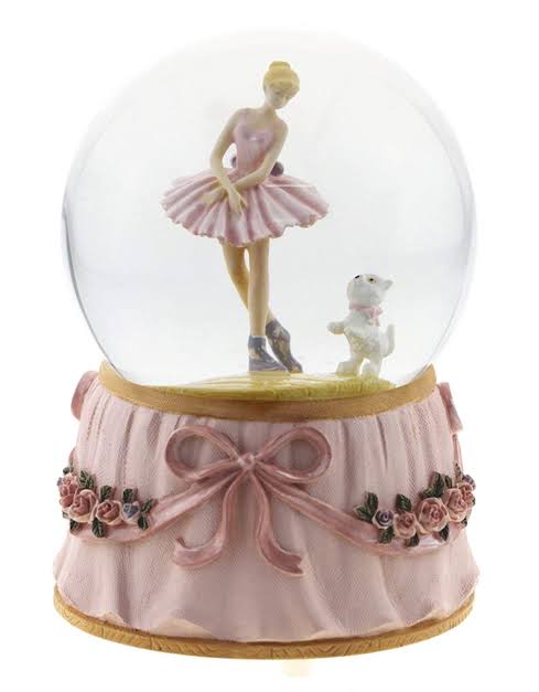 Resin Musical Ballerina Snow Globe