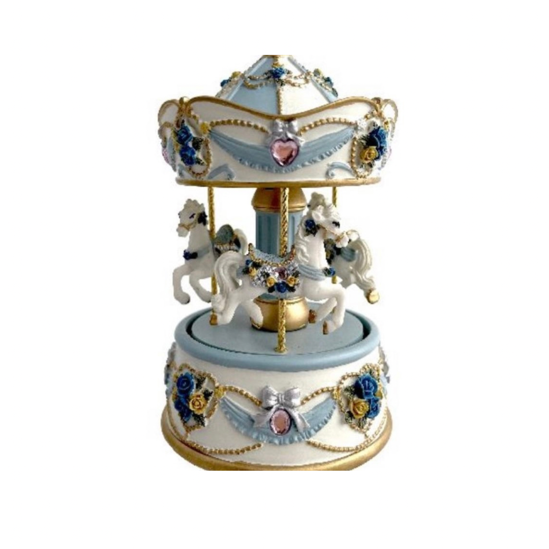 Blue Musical Carousel – littleluxinteriors