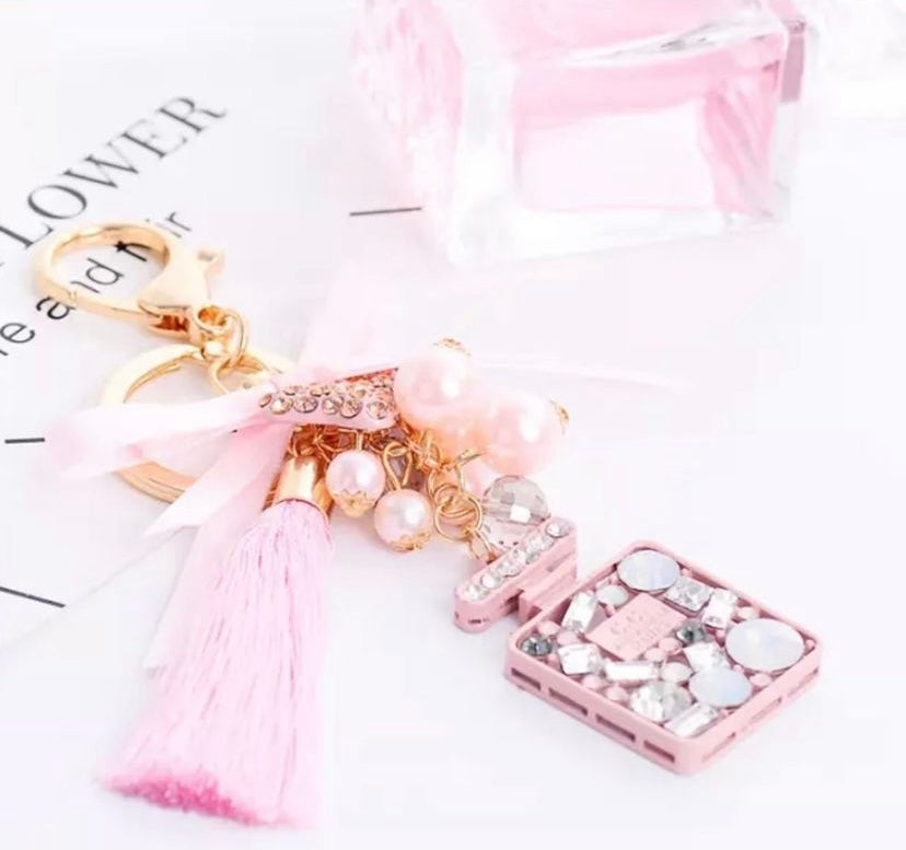 Pink Perfume Keychain