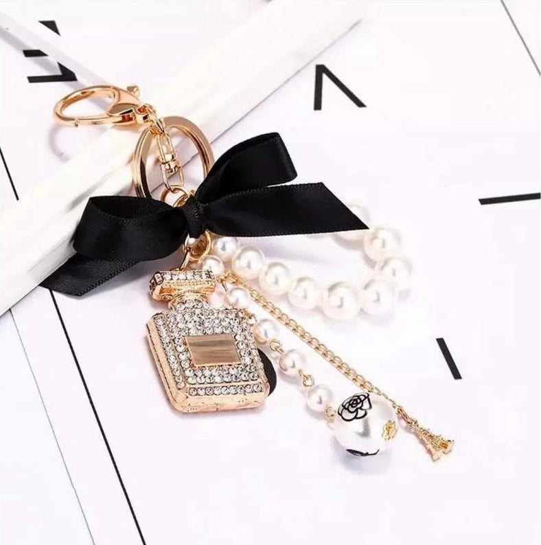 Gold Perfume Keychain