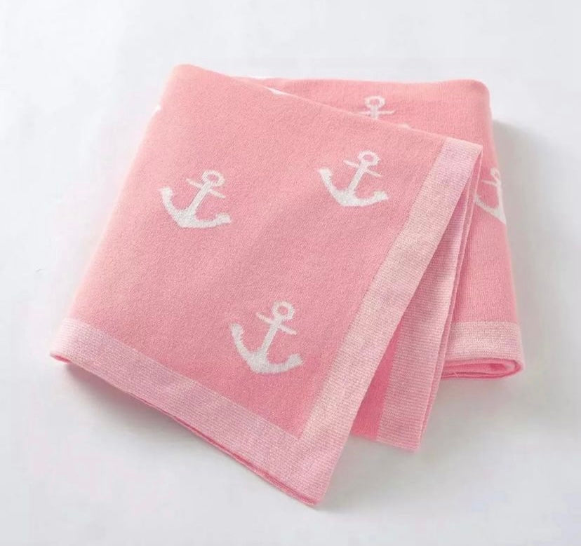 Pink Anchor Blanket