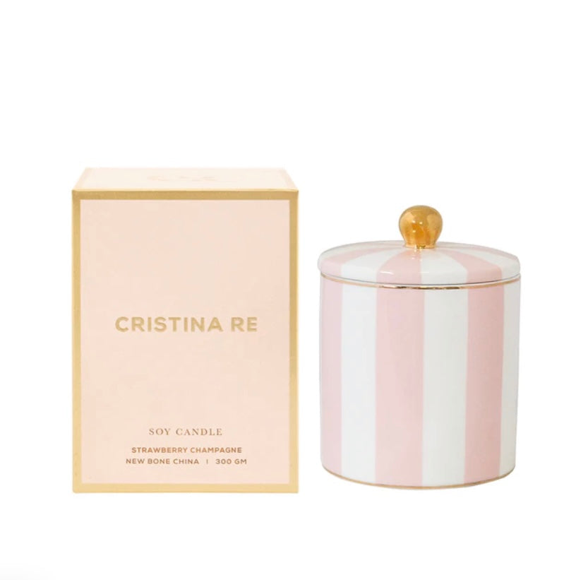 Blush Stripe Candle