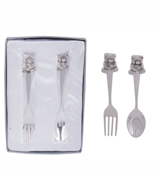 Teddy Bear Spoon and Fork Set