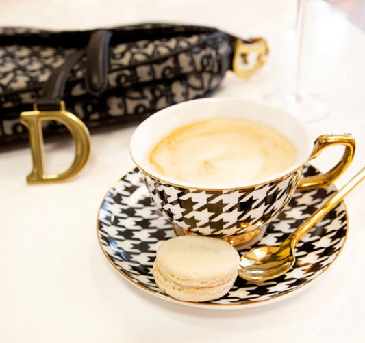 Houndstooth Teacup