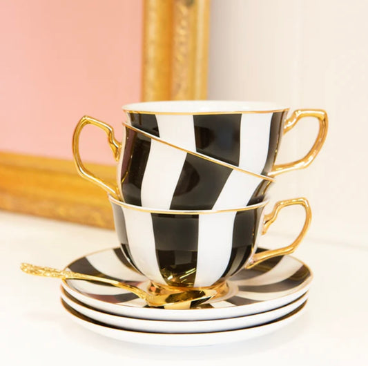 Ebony Stripe Teacup