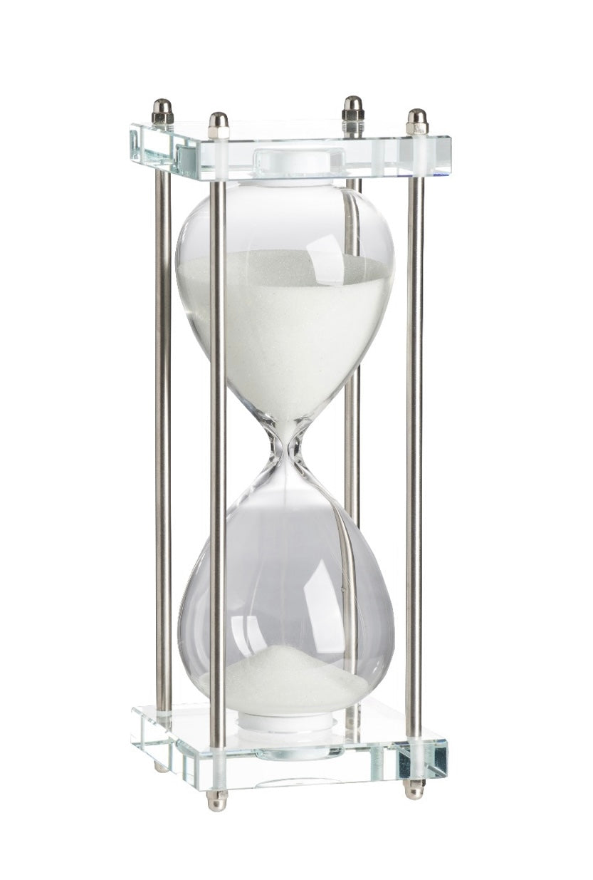 White sand hourglass