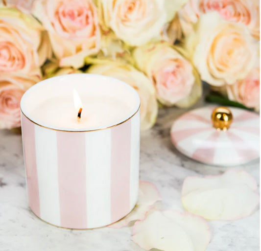 Blush Stripe Candle