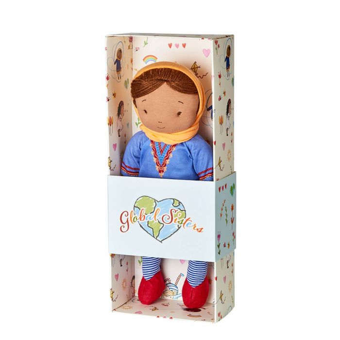 Global sister Imani doll with booklet.